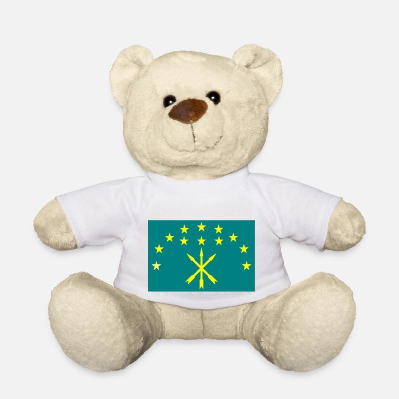 Tscherkessen israelische Flagge - Teddy - Weiß