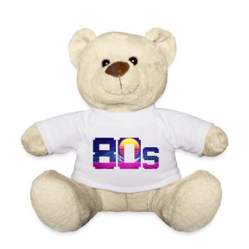 80s Vaporwave - Teddy Bear - white - Front