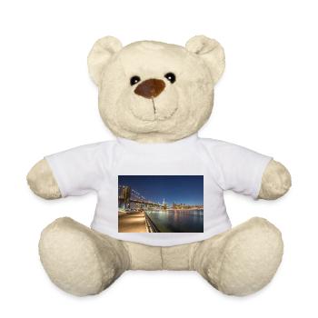 Panoramic View Brooklyn Bridge and Skyline - Teddy - Weiß - Vorne