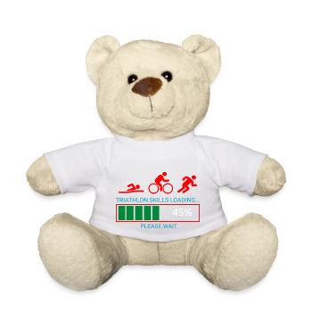 Triathlon Swim Bike Run - Teddy Bear - white - Front