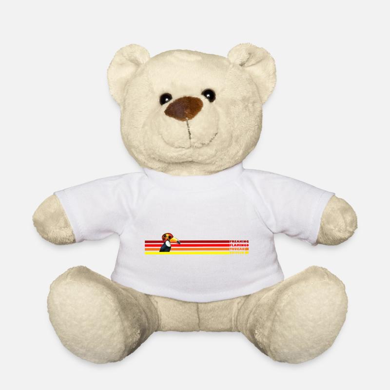 Toucan et rayures - Nounours - blanc