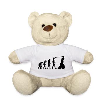 Kendo / Kendoka / Martial Arts / Samurai - Teddy Bear - white - Front