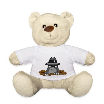 Mole earth mole hilarious agent secret s - Teddy Bear - white - Front