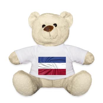 dutch flag upside down, farmers protests - Teddy Bear - white - Front