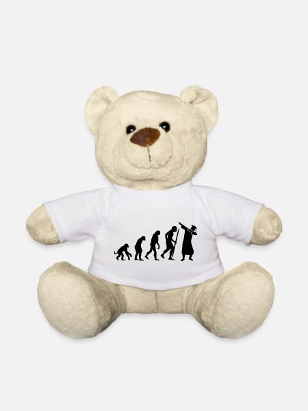 Evolution dab dabbing graduation college student - Teddy - Weiß