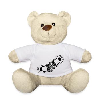 2 autos unfall crash totalschaden zerquetscht dell - Teddy - Weiß - Vorne