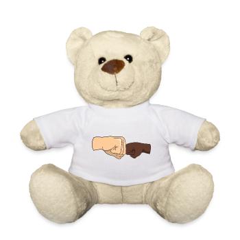 Fäuste in Freundschafts-Geste - Teddy - Weiß - Vorne