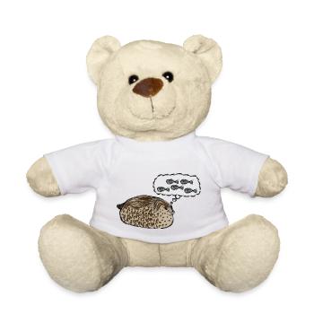 Dicke Robbe träumt von Fisch / Chubby Seal I - Teddy - Weiß - Vorne
