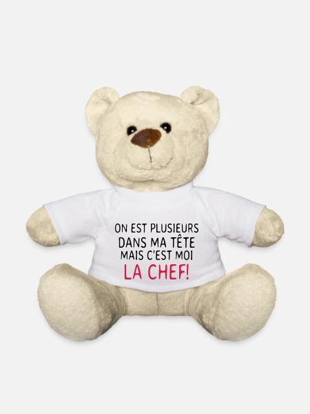 On est plusieurs dans ma tête - Humour - Nounours - blanc