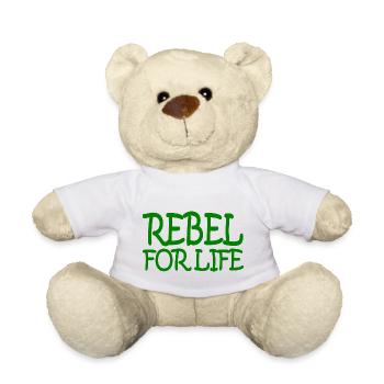 REBEL FOR LIFE - Teddy Bear - white - Front