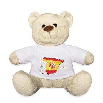 Spanien | echte Flagge | Flag Map ES - Teddy - Weiß - Vorne