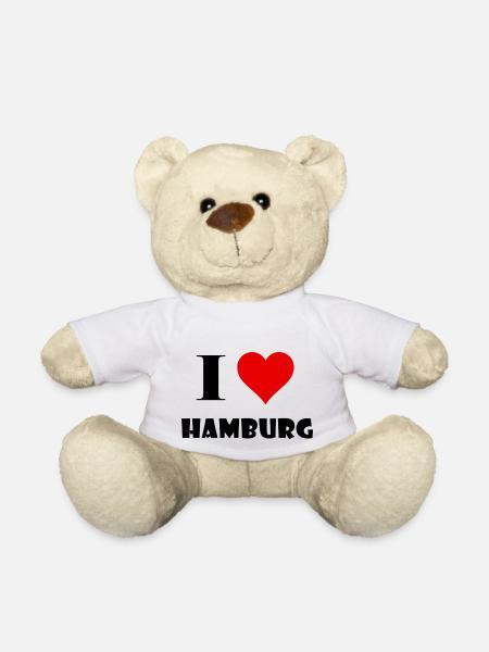 I Love Hamburg - Teddy - Weiß