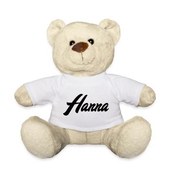 Hanna Name Jeu abstrait de couleurs sur toile - Nounours - blanc - Devant