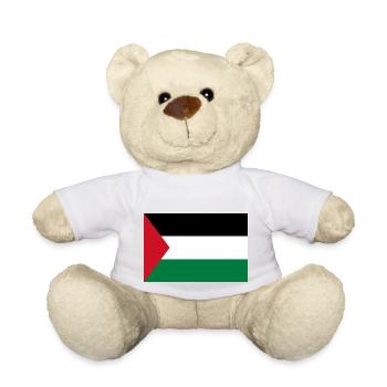 Palestine flag - palästinensische Flagge - Teddy - Weiß - Vorne