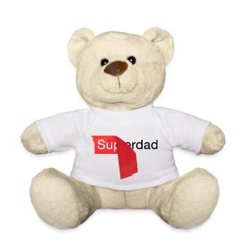 Superdad Daddy Father - Teddy Bear - white - Front