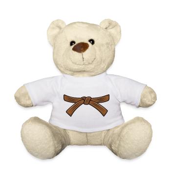 Judo Gürtel Jiu-Jitsu Braungurt Judo 1. Kyu Obi - Teddy - Weiß - Vorne