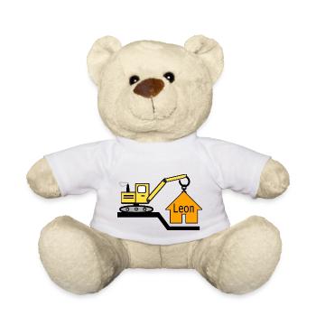 Excavatrice - Nounours - blanc - Devant