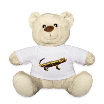 lurch, amphibie, Feuersalamander, tiermotive mann - Teddy - Weiß - Vorne