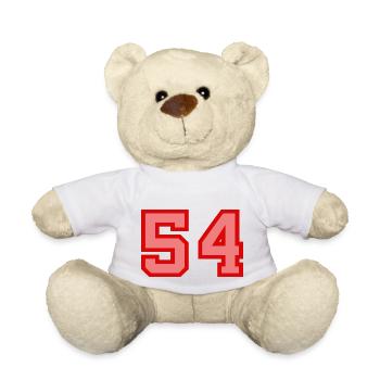 Cool Retro Retrostyle Numéro de maillot numéro de dos - Nounours - blanc - Devant
