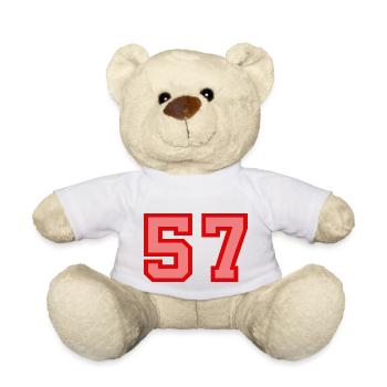 Cool Retro Retrostyle Numéro de maillot numéro de dos - Nounours - blanc - Devant