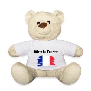 Allez la France - Nounours - blanc - Devant
