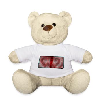 3 cœurs - Nounours - blanc - Devant