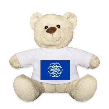 Internationale Flagge der Erde - Teddy - Weiß - Vorne