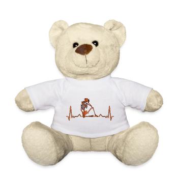 Heart rate from the skeleton - Teddy Bear - white - Front