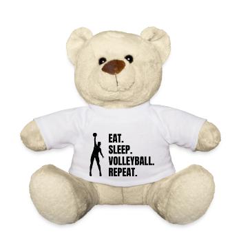 Volleyball Gift Beach Volleyball Volleyball Player - Teddy Bear - white - Front