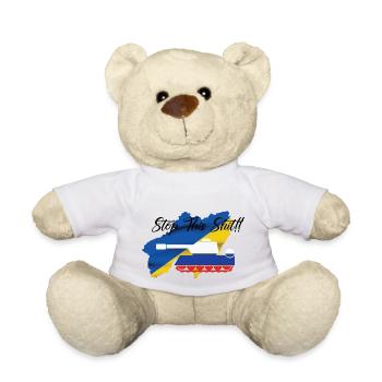 Stop the war! - Teddy Bear - white - Front