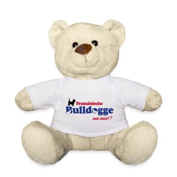 Französische Bulldogge Logo - Teddy - Weiß - Vorne