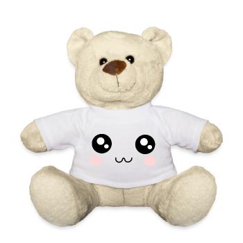 Kawaii Face Funny - Teddy Bear - white - Front
