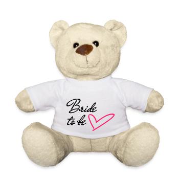 Braut wird | Herz - Teddy - Weiß - Vorne