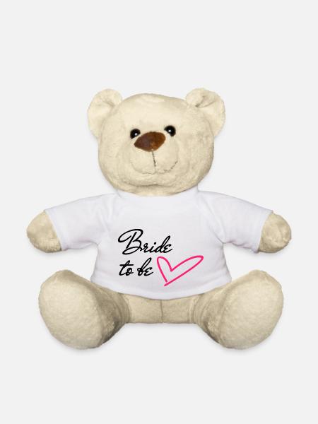 Braut wird | Herz - Teddy - Weiß