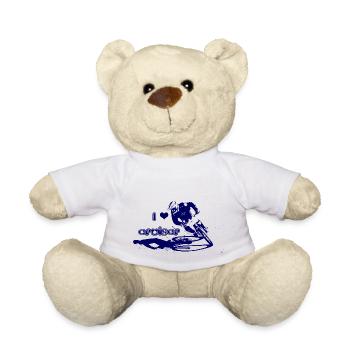 i love cruiser papa dad love bmx cruiser - Nounours - blanc - Devant
