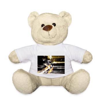 Abstract lights black and yellow - Teddy Bear - white - Front