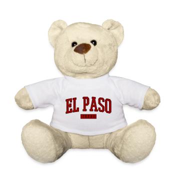 El Paso Vintage Varsity Schrift - Teddy - Weiß - Vorne