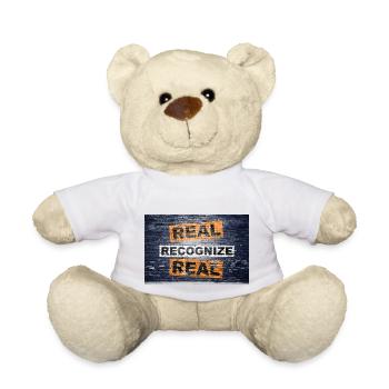 Real Erkennen Echter Schriftzug Graffiti - Teddy - Weiß - Vorne
