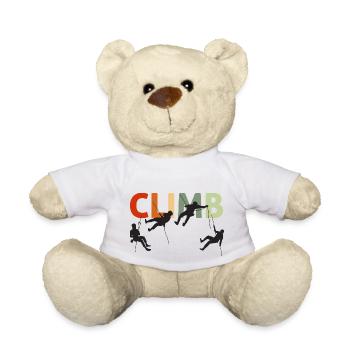 Climbing, Climbing, Climbing Retro Vintage - Teddy Bear - white - Front