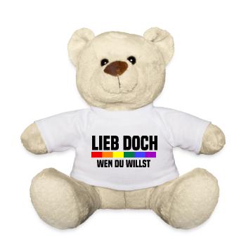 Lieb Doch Wen Du Willst - LGBTQ Spruch - Teddy - Weiß - Vorne