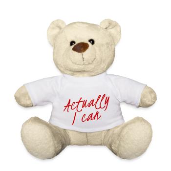 En fait... JE PEUX!!! Neues Design / NOUVEAU DESIGN - Nounours - blanc - Devant