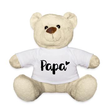 Papa heart for fathers or all those who become one - Teddy Bear - white - Front