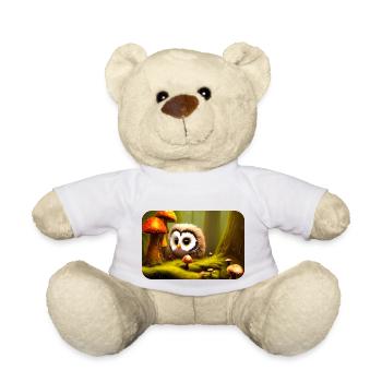 Forest with owl - Teddy Bear - white - Front