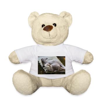 Asian small-clawed otter Zwergotter - Teddy Bear - white - Front