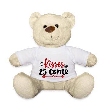 Bisous 25 cents - Nounours - blanc - Devant
