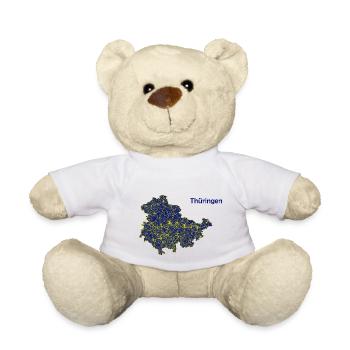 Karte Bundesland Thüringen Straßenkarte - Teddy - Weiß - Vorne