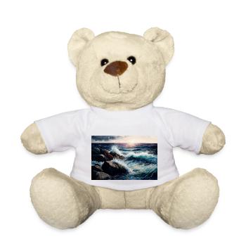 lever de soleil sur la mer - Nounours - blanc - Devant