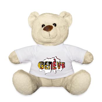 T-Shirt Genf Wappen - Teddy - Weiß - Vorne