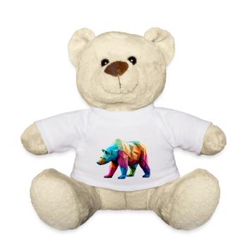 Bunter moderner arty Origami Bär - Teddy - Weiß - Vorne