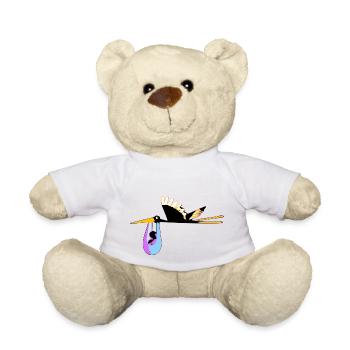 La cigogne noire - Nounours - blanc - Devant